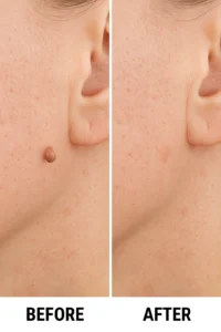 Skin tags removal West Dulwich before and after
