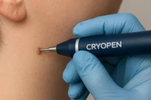 Person receiving skin tag removal West Dulwich
